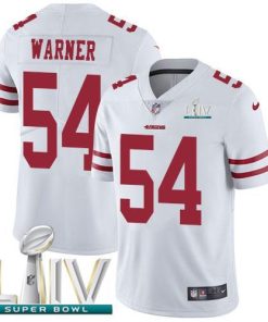 Nike 49ers #54 Fred Warner White Super Bowl LIV 2020 Stitched NFL Vapor Untouchable Limited Jersey