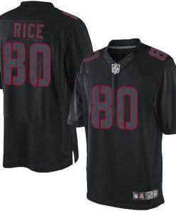 Nike 49ers #80 Jerry Rice Black Stitched NFL Impact Limited Jersey