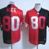 Nike 49ers #80 Jerry Rice Black/Red Stitched NFL Elite Split Jersey