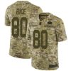Nike 49ers #80 Jerry Rice Camo Stitched NFL Limited 2018 Salute To Service Jersey
