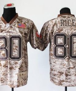Nike 49ers #80 Jerry Rice Camo Stitched NFL New Elite USMC Jersey