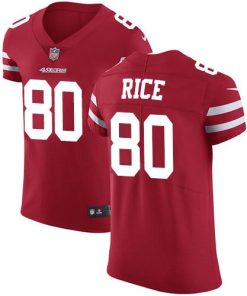 Nike 49ers #80 Jerry Rice Red Team Color Stitched NFL Vapor Untouchable Elite Jersey