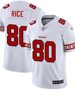 Nike 49ers #80 Jerry Rice White Stitched NFL Limited Team Logo Fashion Jersey