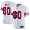 Nike 49ers #80 Jerry Rice White Rush Stitched NFL Vapor Untouchable Limited Jersey