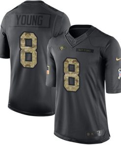 Nike 49ers #8 Steve Young Black Stitched NFL Limited 2016 Salute To Service Jersey