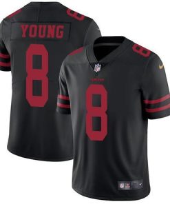 Nike 49ers #8 Steve Young Black Alternate Stitched NFL Vapor Untouchable Limited Jersey