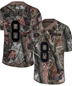 Nike 49ers #8 Steve Young Camo Stitched NFL Limited Rush Realtree Jersey