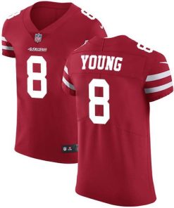 Nike 49ers #8 Steve Young Red Team Color Stitched NFL Vapor Untouchable Elite Jersey