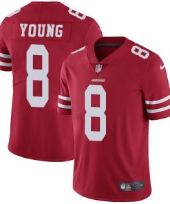 Nike 49ers #8 Steve Young Red Team Color Stitched NFL Vapor Untouchable Limited Jersey
