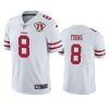 Nike 49ers #8 Steve Young White 75th Anniversary Stitched NFL Vapor Untouchable Limited Jersey