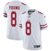 Nike 49ers #8 Steve Young White Stitched NFL Vapor Untouchable Limited Jersey