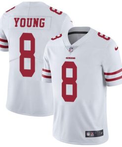 Nike 49ers #8 Steve Young White Stitched NFL Vapor Untouchable Limited Jersey