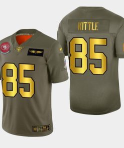 Nike 49ers #85 George Kittle Olive Gold 2019 Salute To Service NFL 100 Limited Jersey