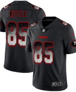 Nike 49ers #85 George Kittle Black Stitched NFL Vapor Untouchable Limited Smoke Fashion Jersey