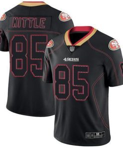 Nike 49ers #85 George Kittle Lights Out Black Stitched NFL Limited Rush Jersey