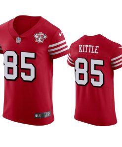 Nike 49ers #85 George Kittle Red Rush 75th Anniversary Stitched NFL Vapor Untouchable Elite Jersey