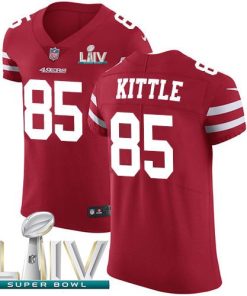 Nike 49ers #85 George Kittle Red Super Bowl LIV 2020 Team Color Stitched NFL Vapor Untouchable Elite Jersey