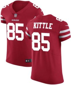 Nike 49ers #85 George Kittle Red Team Color Stitched NFL Vapor Untouchable Elite Jersey