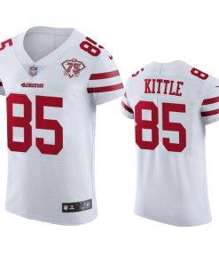 Nike 49ers #85 George Kittle White 75th Anniversary Stitched NFL Vapor Untouchable Elite Jersey