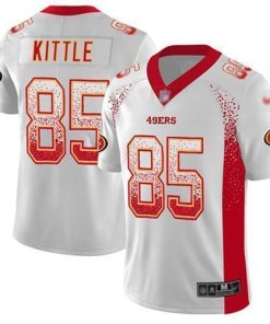Nike 49ers #85 George Kittle White Stitched NFL Limited Rush Drift Fashion Jersey