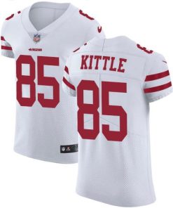 Nike 49ers #85 George Kittle White Stitched NFL Vapor Untouchable Elite Jersey