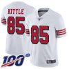 Nike 49ers #85 George Kittle White Rush Stitched NFL Limited 100th Season Jersey