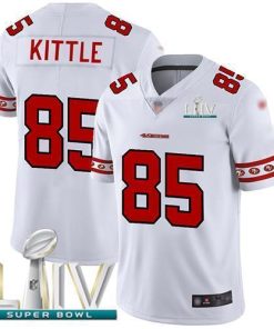 Nike 49ers #85 George Kittle White Super Bowl LIV 2020 Stitched NFL Limited Team Logo Fashion Jersey