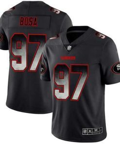 Nike 49ers #97 Nick Bosa Black Stitched NFL Vapor Untouchable Limited Smoke Fashion Jersey