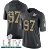 Nike 49ers #97 Nick Bosa Black Super Bowl LIV 2020 Stitched NFL Limited 2016 Salute To Service Jersey