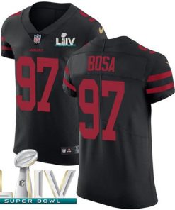 Nike 49ers #97 Nick Bosa Black Super Bowl LIV 2020 Alternate Stitched NFL Vapor Untouchable Elite Jersey