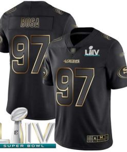Nike 49ers #97 Nick Bosa Black/Gold Super Bowl LIV 2020 Stitched NFL Vapor Untouchable Limited Jersey