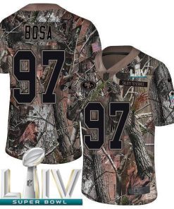 Nike 49ers #97 Nick Bosa Camo Super Bowl LIV 2020 Stitched NFL Limited Rush Realtree Jersey