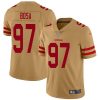 Nike 49ers #97 Nick Bosa Gold Stitched NFL Limited Inverted Legend Jersey