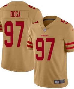 Nike 49ers #97 Nick Bosa Gold Stitched NFL Limited Inverted Legend Jersey