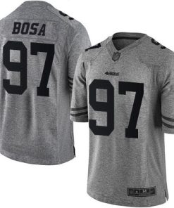 Nike 49ers #97 Nick Bosa Gray Stitched NFL Limited Gridiron Gray Jersey