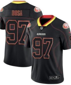 Nike 49ers #97 Nick Bosa Lights Out Black Stitched NFL Limited Rush Jersey