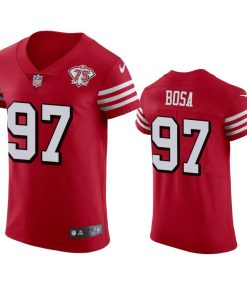 Nike 49ers #97 Nick Bosa Red Rush 75th Anniversary Stitched NFL Vapor Untouchable Elite Jersey
