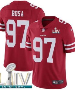 Nike 49ers #97 Nick Bosa Red Super Bowl LIV 2020 Team Color Stitched NFL Vapor Untouchable Limited Jersey