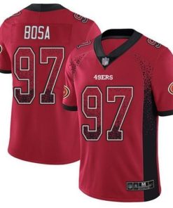 Nike 49ers #97 Nick Bosa Red Team Color Stitched NFL Limited Rush Drift Fashion Jersey
