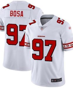 Nike 49ers #97 Nick Bosa White Stitched NFL Limited Team Logo Fashion Jersey