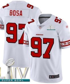 Nike 49ers #97 Nick Bosa White Super Bowl LIV 2020 Stitched NFL Limited Team Logo Fashion Jersey