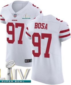 Nike 49ers #97 Nick Bosa White Super Bowl LIV 2020 Stitched NFL Vapor Untouchable Elite Jersey