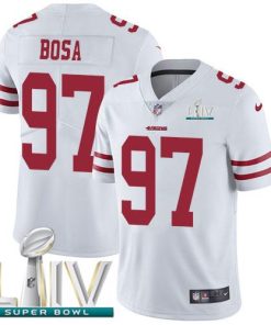 Nike 49ers #97 Nick Bosa White Super Bowl LIV 2020 Stitched NFL Vapor Untouchable Limited Jersey
