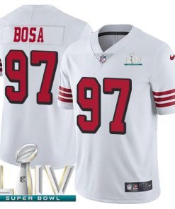 Nike 49ers #97 Nick Bosa White Super Bowl LIV 2020 Rush Stitched NFL Vapor Untouchable Limited Jersey