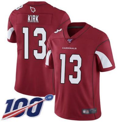Nike Arizona Cardinals #13 Christian Kirk Red Team Color Stitched NFL 100th Season Vapor Limited Jersey