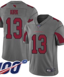 Nike Arizona Cardinals #13 Christian Kirk Silver Stitched NFL Limited Inverted Legend 100th Season Jersey