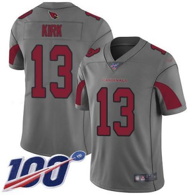Nike Arizona Cardinals #13 Christian Kirk Silver Stitched NFL Limited Inverted Legend 100th Season Jersey
