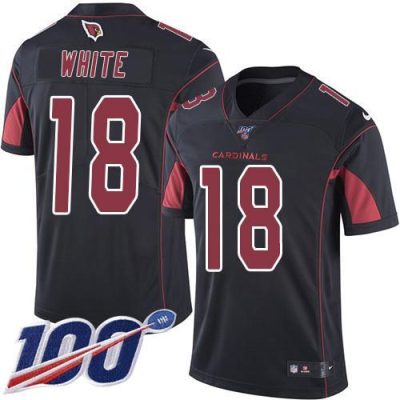 Nike Arizona Cardinals #18 Kevin White Black Stitched NFL Limited Rush 100th Season Jersey