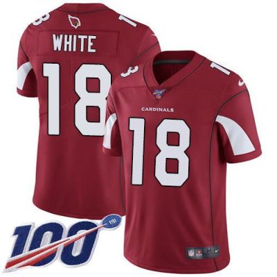 Nike Arizona Cardinals #18 Kevin White Red Team Color Stitched NFL 100th Season Vapor Limited Jersey