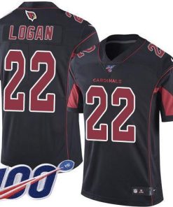 Nike Arizona Cardinals #22 T.J. Logan Black Stitched NFL Limited Rush 100th Season Jersey
